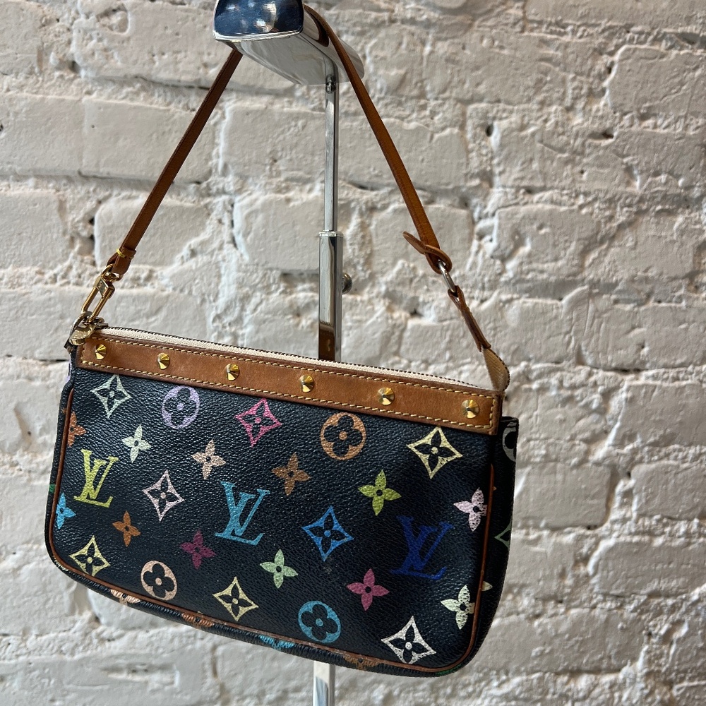 Louis Vuitton Murakami Multicolor Pochette in Black